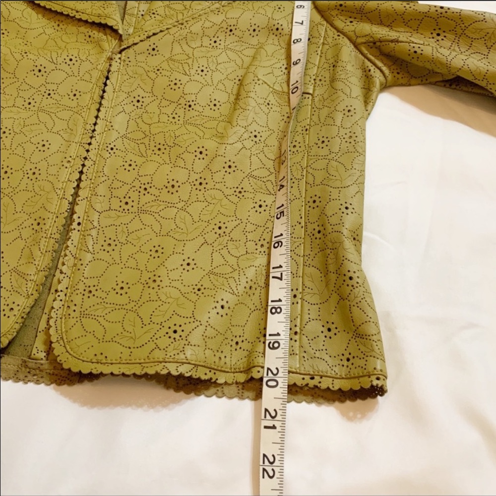 Etcetera Designer Perforated Leather Euc - image 4